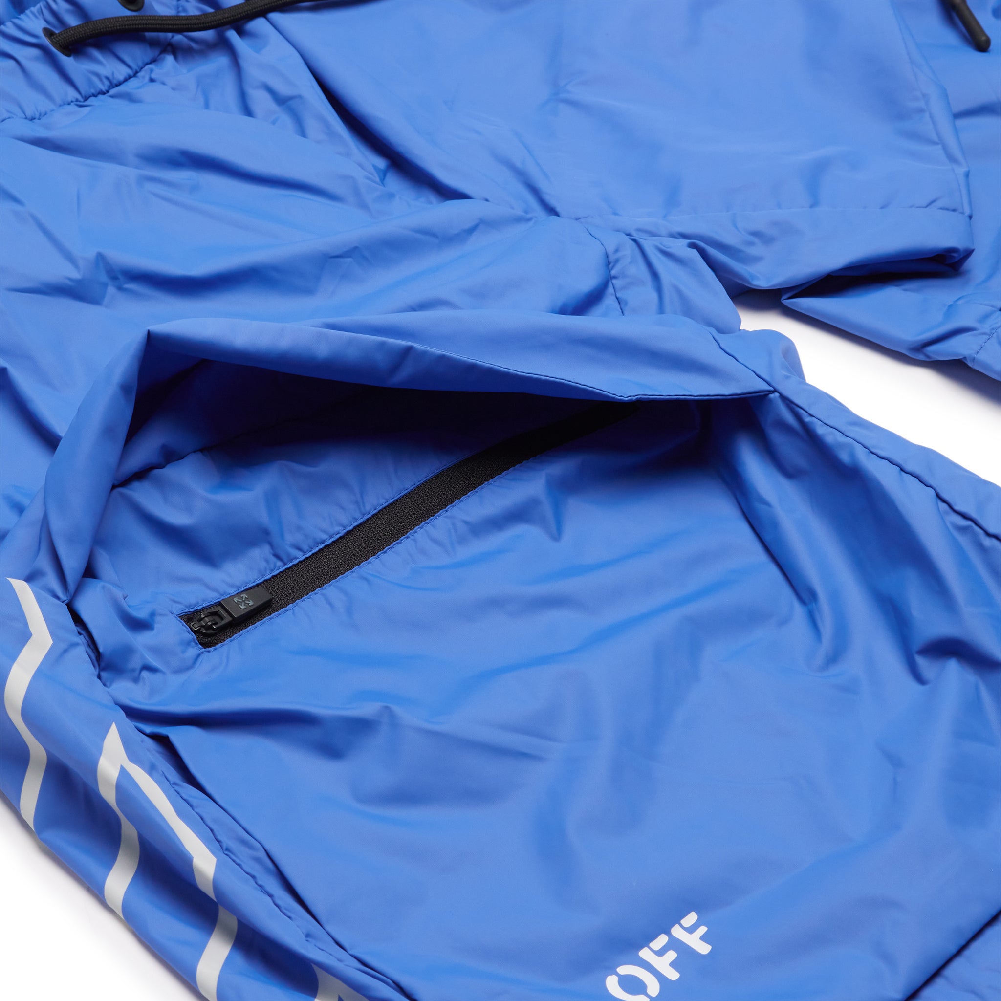 Pocket view of Off-White Athletic Cargo Shorts Blue OMVH021S22FAB0014501